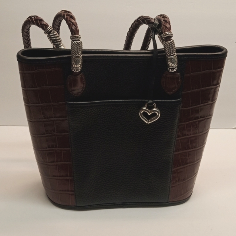 Brighton Brown &  Black Faux Alligator Handbag
